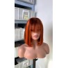 4x4 lace Bob wig with Fringe 10inch