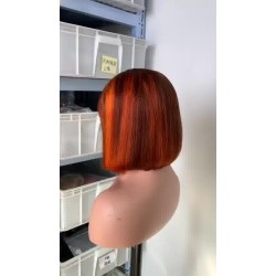 4x4 lace Bob wig with Fringe 10inch