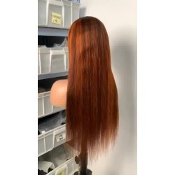 4*4 Perruque en dentelle avec frange