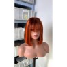 4*4 Perruque Bob en dentelle avec frange