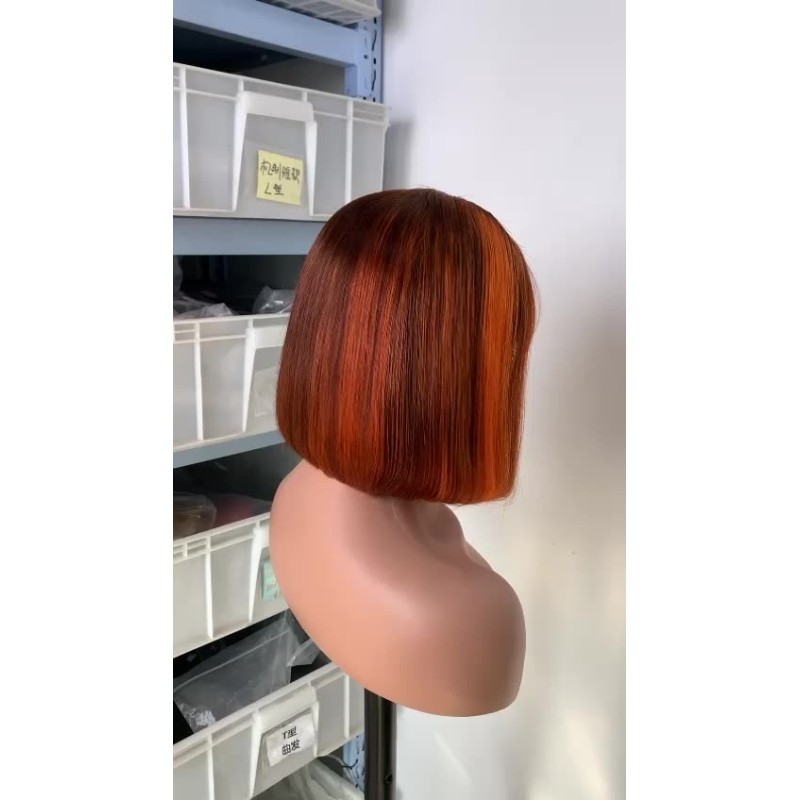 4*4 Perruque Bob en dentelle avec frange 4*4 Perruque Bob en dentelle avec frange